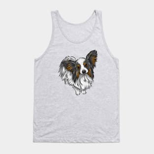 Cute Papillion Dog Tank Top